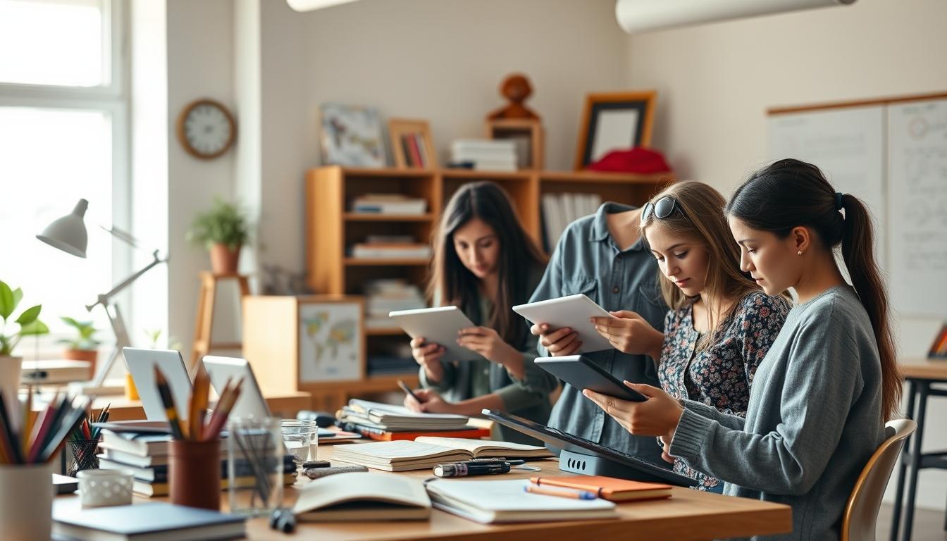 Digital learning platform with online study materials