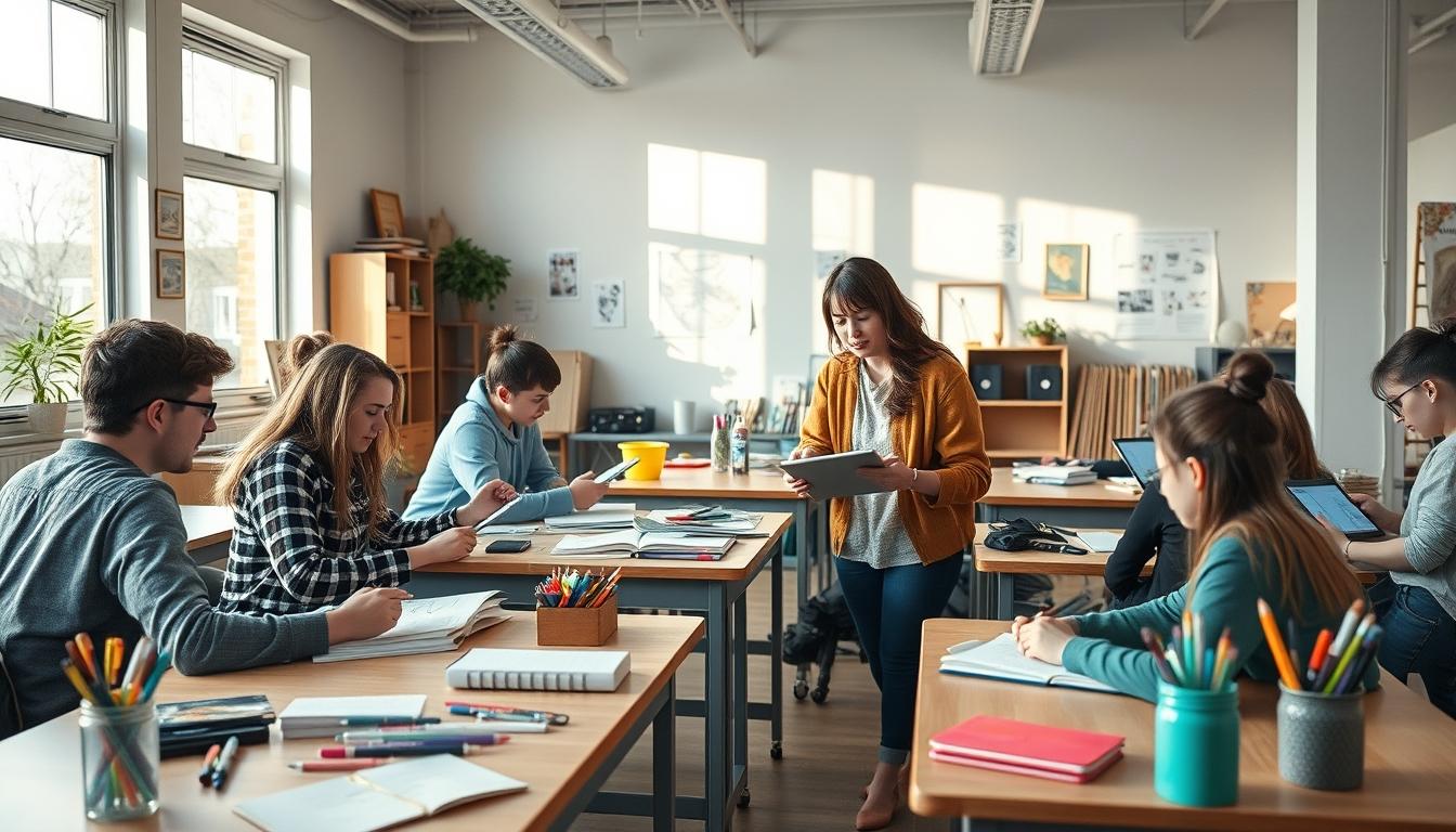 Student using online courses for flexible education